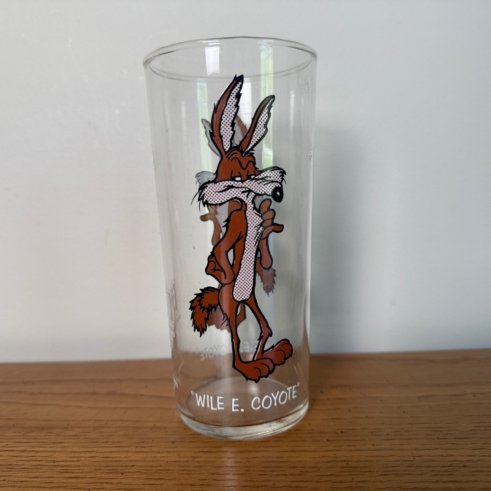 Vintage 1973‎ Pepsi Collector Series Wile E Coyote Looney Tunes Glass Tumbler